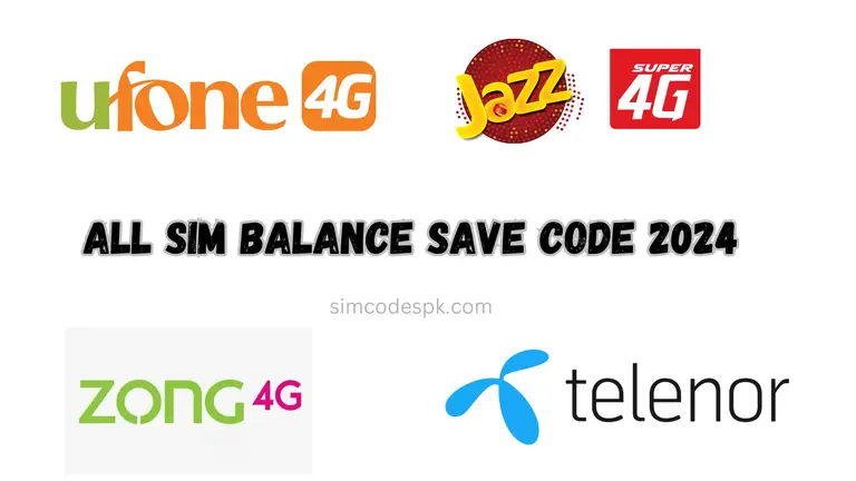 Balance Save Code | Jazz | Zong | Ufone | Telenor