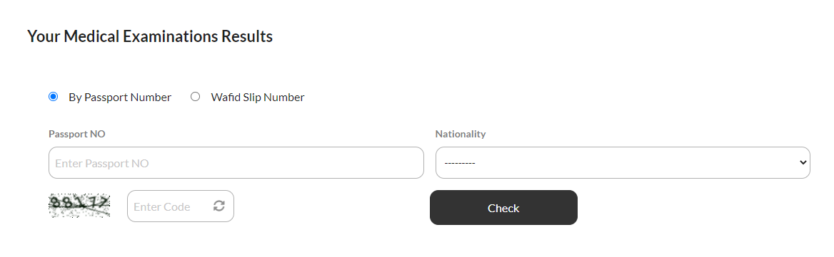 Passport Medical Report Check Online